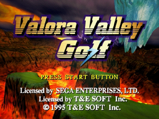 Valora Valley Golf title screen for Sega Saturn